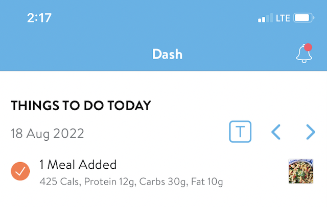Adding meal 4